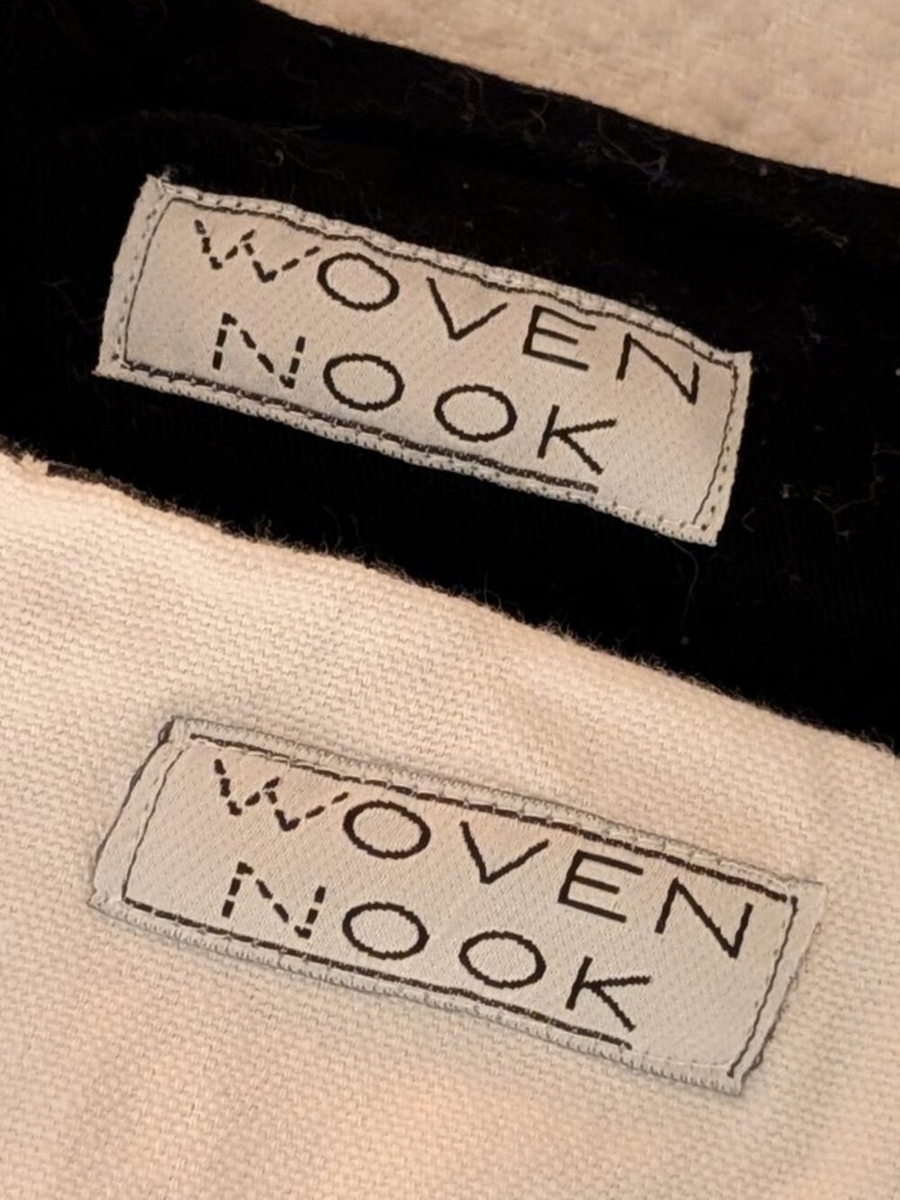 Pair of Black "Zulu" & White Strip WOVEN NOOK Accent Throw Pillow Zipper Covers